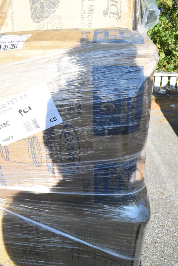 25 BRAND NEW Boxes Including 500CC20 Choice Clear PET Customizable Plastic Cold Cup - 20 oz. - 600/Case, 50012DWPLAKR EcoChoice 12 oz. Smooth Double Wall Kraft Compostable Paper Hot Cup - 500/Case, 395TO961 EcoChoice 9" x 6" x 3" Compostable Sugarcane / Bagasse 1 Compartment Take-Out Container - 200/Case, 127CH64 Choice 64 oz. Clear RPET Hinged Deli Container - 200/Case, 3 Box 130WSPOON Choice Medium Weight White Plastic Teaspoon - 1000/Case, Dart C53PST1 ClearSeal Hinged Lid Plastic Container 5 3/8" x 5 1/4" x 2 5/8" - 500/Case, 500TO993C3 Choice 9" x 9" x 3" Microwaveable 3-Compartment Black / Clear Plastic Hinged Container - 100/Case, 2 Box Bouffant Caps, 500MF663W1C Choice 6" x 6" 1-Compartment Microwaveable White Mineral-Filled Plastic Hinged Take-Out Container - 250/Case, 760SOUP64WBL Choice 64 oz. White Paper Soup / Hot Food Cup Vented Lid - 150/Case, 966UPWIDEB1-500 OneUp by Choice White 1-Ply Wide Interfold 6 1/2" x 8 1/2" Dispenser Napkin - 6000/Case, 129MCS24B Choice 24 oz. Black Rectangular Microwavable Heavy Weight Container with Lid 8" x 5 1/4" x 2" - 150/Case, 500CC20 Choice Clear PET Customizable Plastic Cold Cup - 20 oz. - 600/Case. 25 Times Your Bid!  - Image 9 of 12