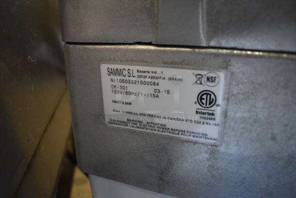 2015 Sammic CK-301 Metal Commercial Countertop Food Processor w/ 4 BRAND NEW Blades. 120 Volts, 1 Phase. 16x16x23. Tested and Working! - Image 6 of 12