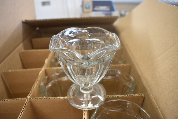 28 BRAND NEW IN BOX! Anchor 4.5 oz Footed Sherbet Glass. 28 Times Your Bid!