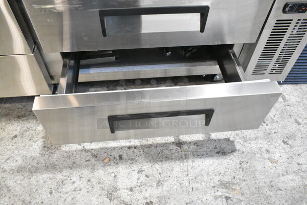 BRAND NEW SCRATCH AND DENT! 2024 Avantco 178CBE84HC Stainless Steel Commercial 4 Drawer Chef Base on Commercial Casters. 115 Volts, 1 Phase. Tested and Working! - Image 7 of 9