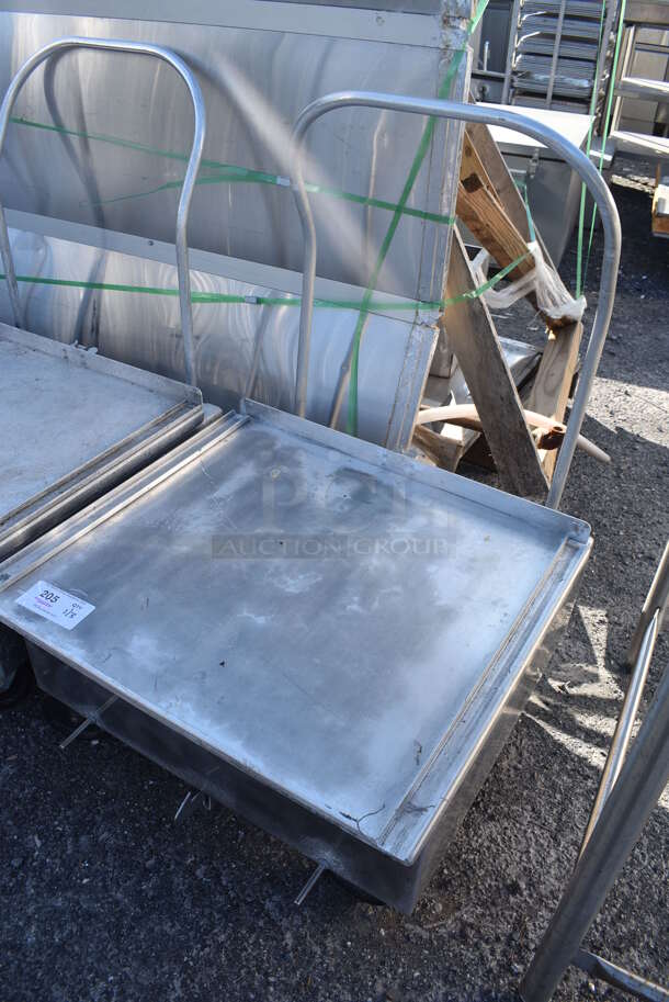 Metal Commercial Dolly w/ Push Handle on Commercial Casters. 27x32x39 - Image 3 of 4