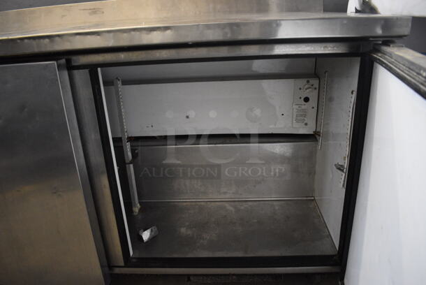 True Model TWT-60F Stainless Steel Commercial 2 Door Work Top Freezer on Commercial Casters. 115 Volts, 1 Phase. 60.5x30x39. Tested and Powers On But Temps at 34 Degrees - Image 4 of 7