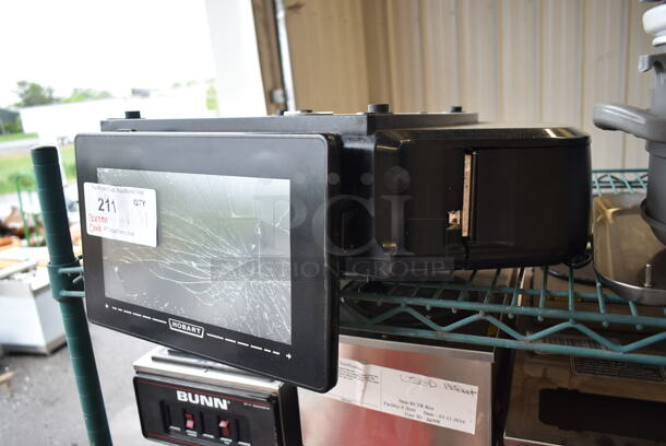 Hobart HTi Metal Countertop Scale w/ Label Printer. See Pictures for Cracked Screen.  120/208-240 Volts, 1 Phase. Tested and Powers On But Touch Screen Is Broken - Image 2 of 8