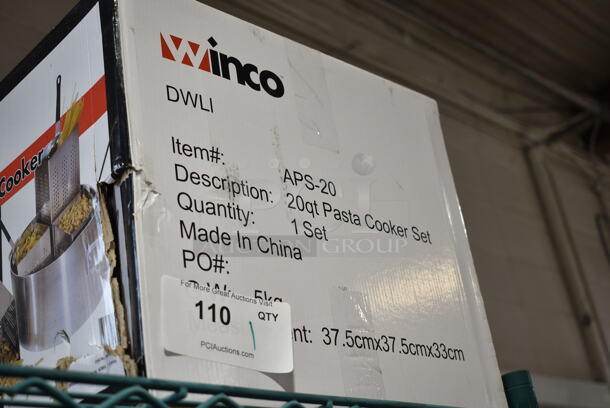 BRAND NEW IN BOX! Winco APS-20 Stainless Steel 20 Quart Pasta Cooker Set.  - Image 3 of 3