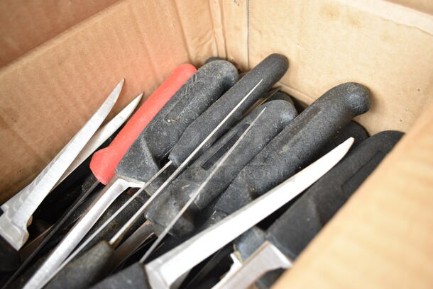 60 SHARPENED Stainless Steel Knives Including Boning/Fillet Knives. 60 Times Your Bid!  - Image 3 of 5