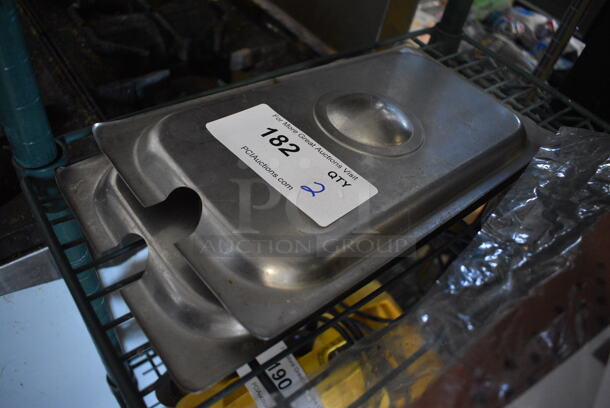 2 Stainless Steel 1/3 Size Drop In Bin Lids. 2 Times Your Bid! - Image 2 of 2