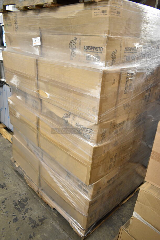 PALLET LOT of 60 BRAND NEW IN BOX! Service Ideas ADISPWSTD 27 oz Gel Soap and Hand Sanitizer Dispenser w/ Floor Stand - 53"H, White. 60 Times Your Bid! - Image 2 of 5
