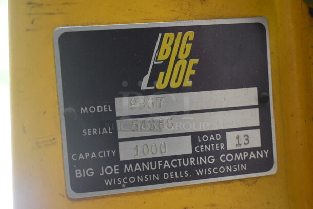 Big Joe 9967 Metal Commercial Electric Powered 1,000 Pound Capacity Hydraulic Forklift. Comes w/ 2 Batteries. BUYER MUST REMOVE - Image 8 of 8