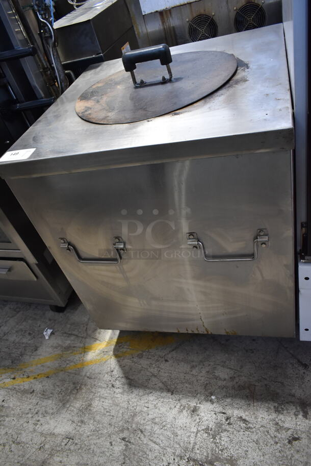 Isofil Stainless Steel Commercial Natural Gas Powered Tandoor / Tandoori Oven on Commercial Casters.