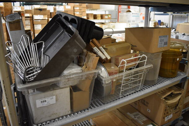 ALL ONE MONEY! Lot of Various Items Including Poly Bins, Cleaning Brushes and Poly Bins!