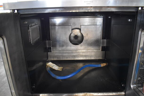 LATE MODEL! Garland Master 200 Stainless Steel Commercial Natural Gas Powered Full Size Convection Oven w/ View Through Doors, Gas Hose and Thermostatic Controls on Metal Legs. 38x44x59.5 - Image 5 of 8