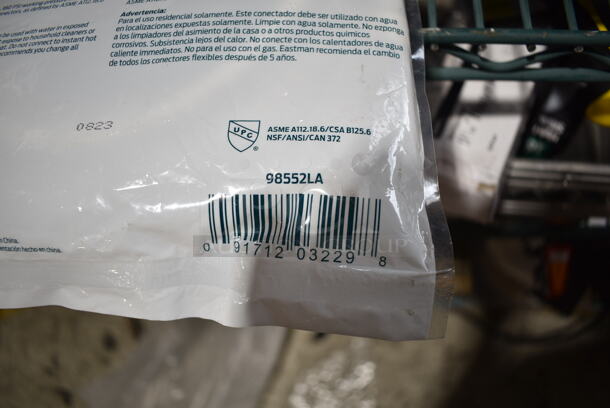 2 BRAND NEW SCRATCH AND DENT! Items; 98552LA EASTMAN 8-ft 3/8-in Compression Inlet x 3/4-in Hose Thread Outlet Braided Stainless Steel Dishwasher Connector and Nozzle. 2 Times Your Bid! - Image 5 of 5