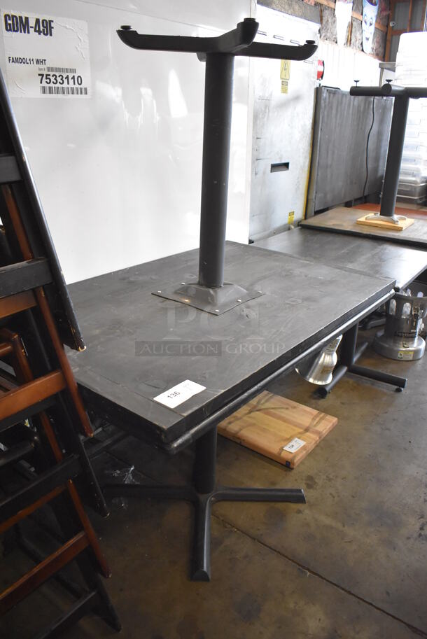 2 Black Wooden Dining Tables. 48x30x30. 2 Times Your Bid! - Image 4 of 5
