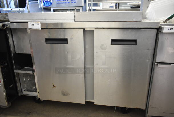 Randell 9030K-513 Stainless Steel Commercial 2 Door Work Top Cooler. Contents Not Included. 115 Volts, 1 Phase. Tested and Powers On But Does Not Get Cold - Image 1 of 6