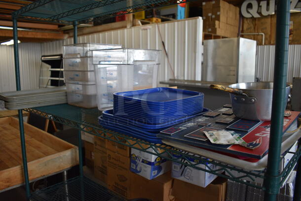 ALL ONE MONEY! Tier Lot of Various Poly Trays and Lids