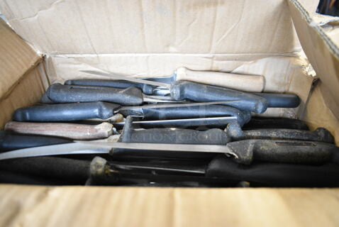 60 SHARPENED Stainless Steel Knives Including Boning/Fillet Knives. 60 Times Your Bid! 