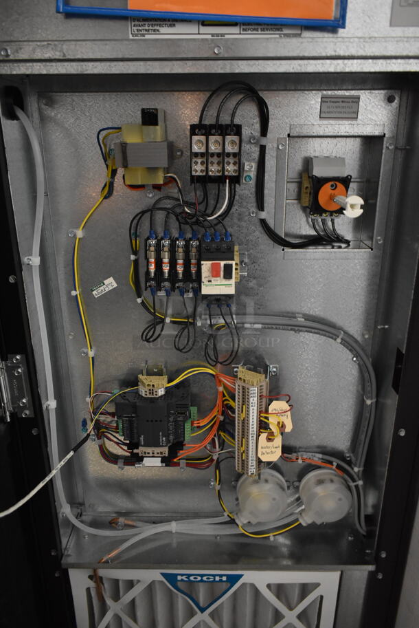 BRAND NEW SCRATCH AND DENT! Above Air MCC-036X-4-000-EC-UF0-CV-4R-2X2 Metal Commercial Vertical Floor Mounted Water Chiller. Goes Great w/ Lots 159 and 160! 460 Volts, 3 Phase.  - Image 9 of 10