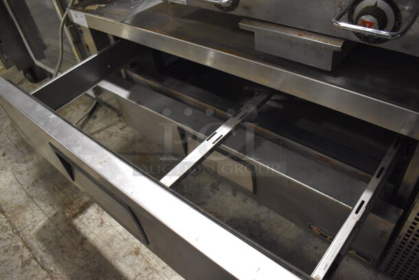 2015 True TRCB-52-60 Stainless Steel Commercial 2 Drawer Chef Base on Commercial Casters. 115 Volts, 1 Phase. 60x32x25. Tested and Working! - Image 4 of 5