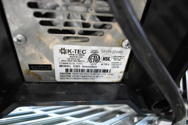 Blendtec ICB5 Stainless Steel Commercial Countertop Blender w/ Poly Hinge Cover. 120 Volts, 1 Phase. Tested and Working! - Image 5 of 5