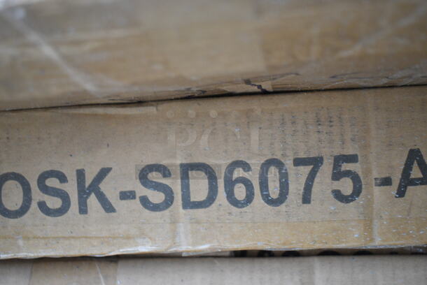 BRAND NEW SCRATCH AND DENT! OSK-SD6075-A ABRUZZO Frameless Shower Door, Adjustable 60'' W x 76'' H Explosion-Proof Clear Glass Soft Closing Buffer, SD6075 Chrome. May Be Missing Pieces.  - Image 3 of 3