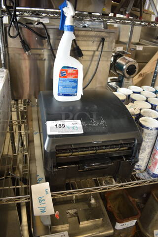 ALL ONE MONEY! Lot of 3 Various Items; Spic Span Disinfecting Spray, Poly Wall Mount Paper Towel Dispenser and Metal Item. 
