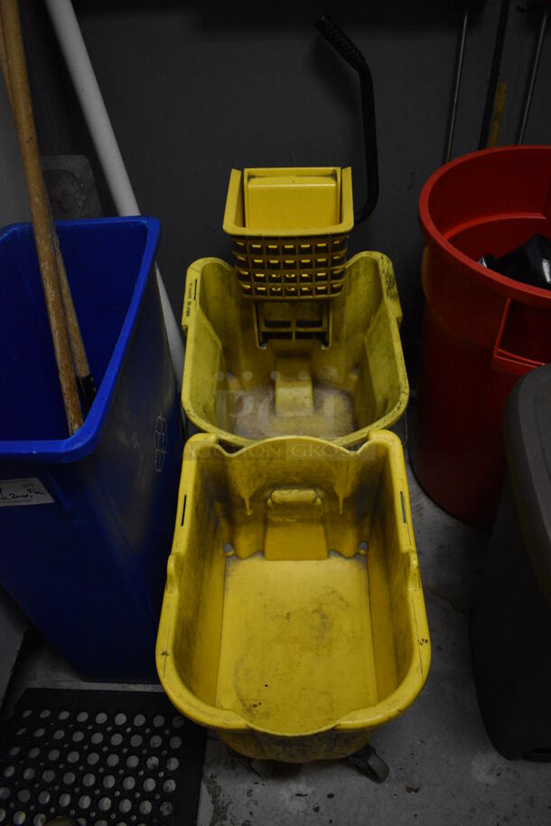 ALL ONE MONEY! Lot of 4 Various Trash Cans, 2 Mop Buckets and 5 Various Bins. Includes 20x11x30. (kitchen) - Image 4 of 7