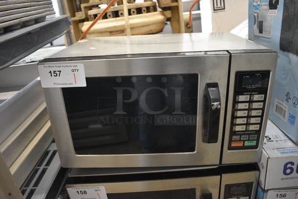 2015 Panasonic NE-1054F Metal Countertop Commercial Microwave Oven. 120 Volts, 1 Phase. 20x13x12
