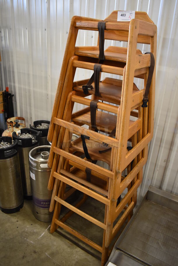 5 Wooden High Chairs. 20x20x29. 5 Times Your Bid! - Image 3 of 3
