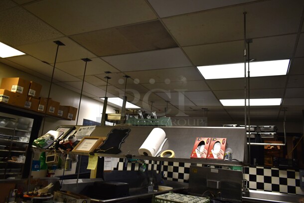 Stainless Steel Over Head Drying Rack. Does Not Include Contents. BUYER MUST REMOVE. (dish room) - Image 2 of 4