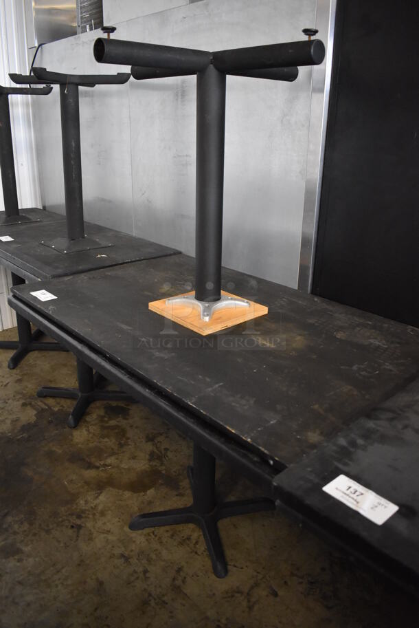 2 Black Wooden Dining Tables. 48x30x30. 2 Times Your Bid! - Image 2 of 5