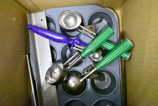 ALL ONE MONEY! Lot of Various Items Including Extension Cord, Muffin Baking Pans, Utensils, Roller Door Pieces, Thermopile Safe 541700237 TY for Mainstreet Fryer, 378PSMM2116 Bowl Gasket, Oven Mitt.  - Image 7 of 12