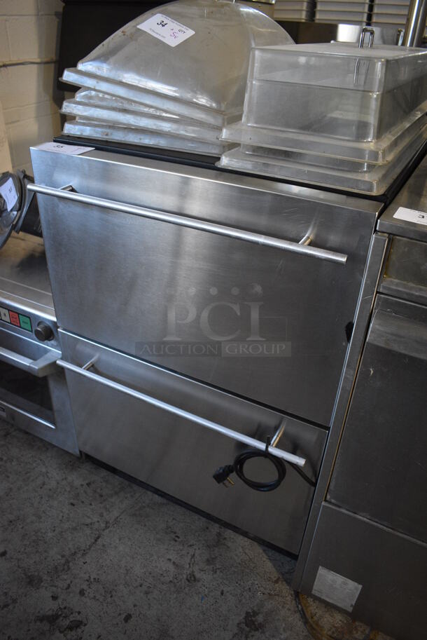 Summit Stainless Steel Commercial 2 Drawer Cooler. 115 Volts, 1 Phase. 24x25x34. Tested and Powers On But Does Not Get Cold - Image 2 of 5