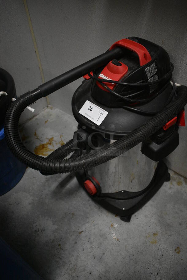 Shop Vac Red and Black Poly Wet Dry Vacuum Cleaner. 17x17x30. (kitchen) - Image 2 of 4