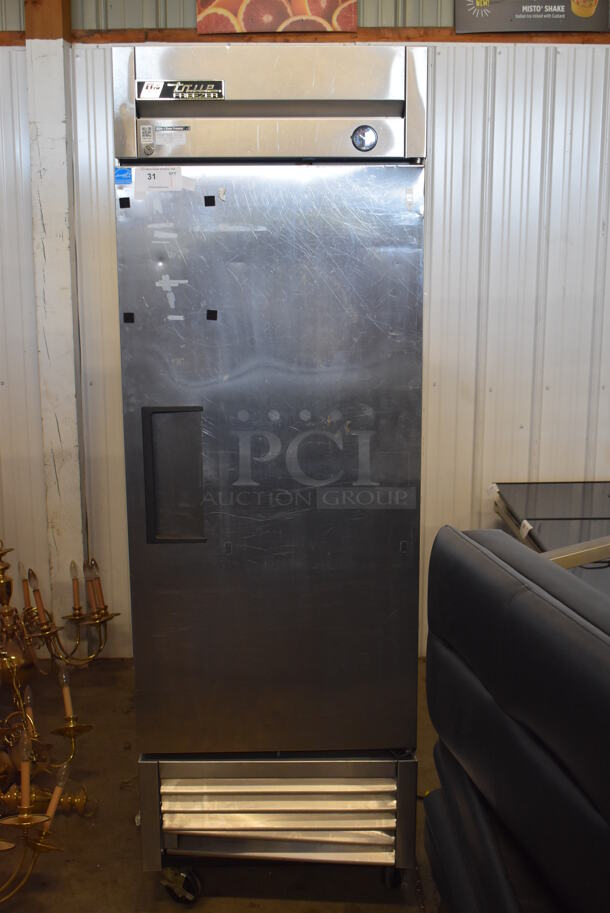 2013 True T-23F ENERGY STAR Stainless Steel Commercial Single Door Reach In Freezer w/ Poly Coated Racks on Commercial Casters. 115 Volts, 1 Phase. Tested and Working! - Image 1 of 7