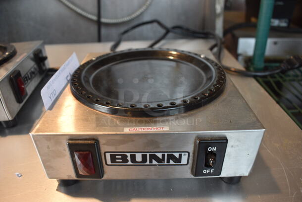 Bunn Model WX1 Stainless Steel Commercial Countertop Single Burner Coffee Pot Warmer. 120 Volts, 1 Phase. 6.5x7x3. Tested and Working!