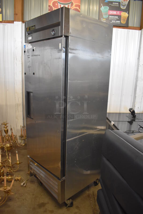 2013 True T-23F ENERGY STAR Stainless Steel Commercial Single Door Reach In Freezer w/ Poly Coated Racks on Commercial Casters. 115 Volts, 1 Phase. Tested and Working! - Image 3 of 7