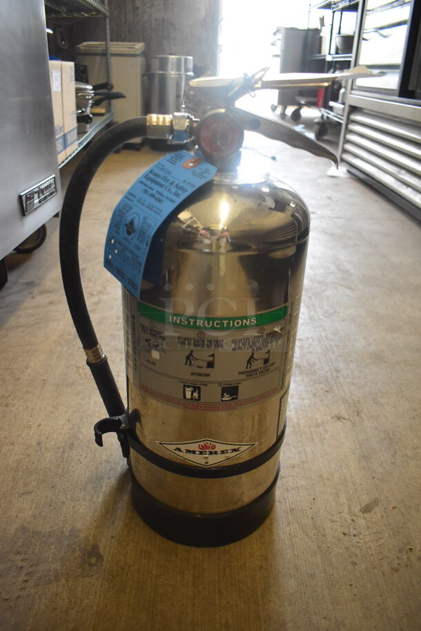Amerex B260 Wet Chemical Fire Extinguisher. Buyer Must Pick Up - We Will Not Ship This Item. 