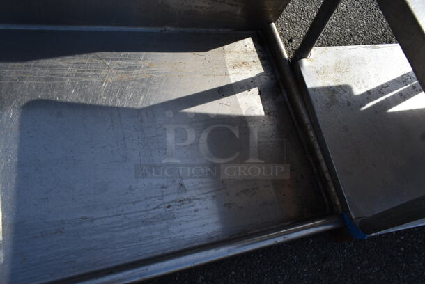 Stainless Steel Commercial Right Side Dirty Side Dishwasher Table w/ Legs. - Image 3 of 4