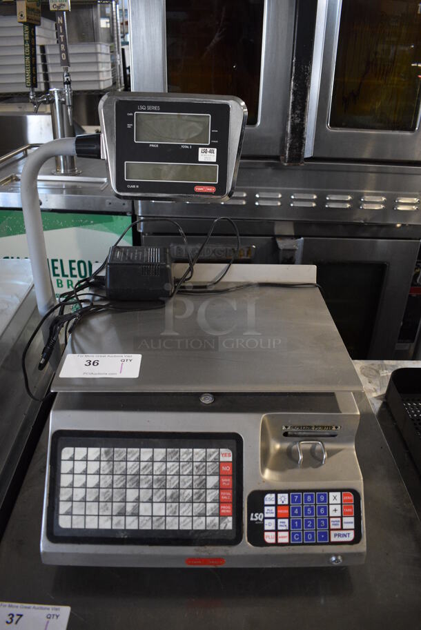 Torrey LSQ-40L Stainless Steel Commercial Countertop 40 Pound Capacity Food Portioning Scale. 19x18x22. Tested and Does Not Power On - Image 1 of 7
