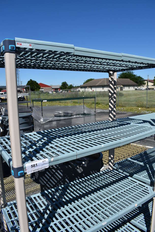 Metro Max Poly and Metal 4 Tier Shelving Unit on Commercial Casters. BUYER MUST DISMANTLE. PCI CANNOT DISMANTLE FOR SHIPPING. PLEASE CONSIDER FREIGHT CHARGES. 42x21x67 - Image 2 of 3