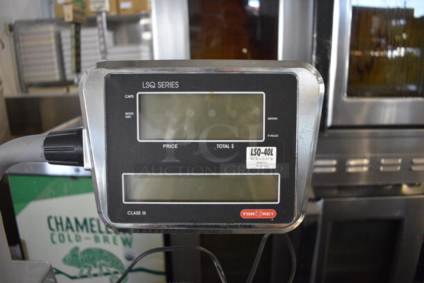 Torrey LSQ-40L Stainless Steel Commercial Countertop 40 Pound Capacity Food Portioning Scale. 19x18x22. Tested and Does Not Power On - Image 4 of 7