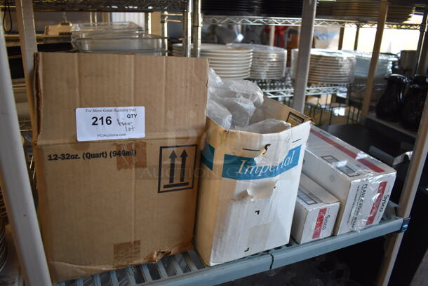 ALL ONE MONEY! Tier Lot of Various Items Including Sysco Plastic Food Wrap, Suma Dilac Cleaner Bottles and Poly Spoons - Image 3 of 7