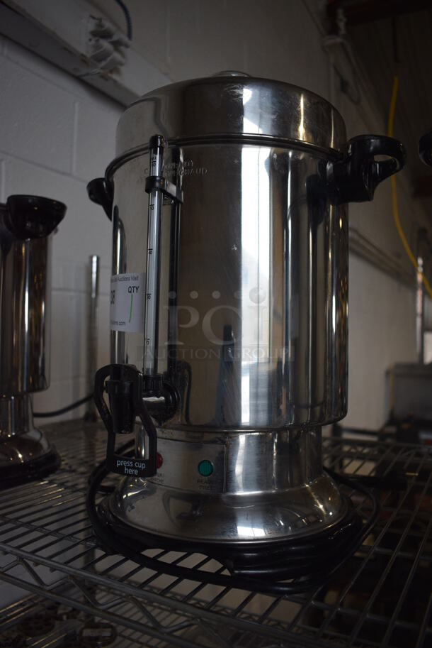 Hamilton Beach Chrome Finish Coffee Urn. 16x14x17 - Image 3 of 4