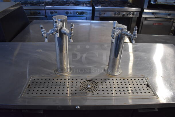 2015 Micro Matic MDD-78 Stainless Steel Commercial Direct Draw Kegerator w/ 2 Beer Towers and 4 Couplers. 115 Volts, 1 Phase. 80x28x51. Tested and Working! - Image 4 of 10