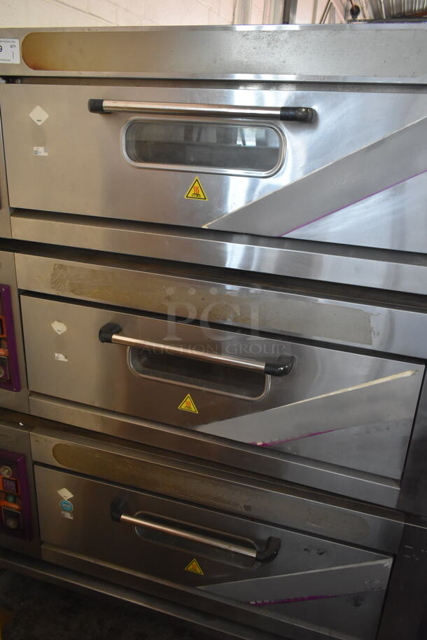 3 2016 ZJX YXD-20C Stainless Steel Commercial Electric Powered Single Deck Bakery Ovens. 220 Volts, 3 Phase. 3 Times Your Bid! - Image 3 of 12