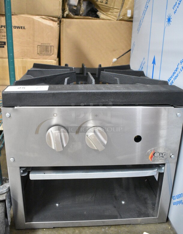 BRAND NEW SCRATCH AND DENT! Cooking Performance Group CPG 351CPGSP18N Stainless Steel Commercial Natural Gas Stock Pot Range. 80,000 BTU.  - Image 2 of 8