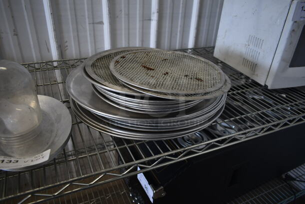 ALL ONE MONEY! Lot of Metal Pans, Microphone and Light Cover - Image 3 of 4