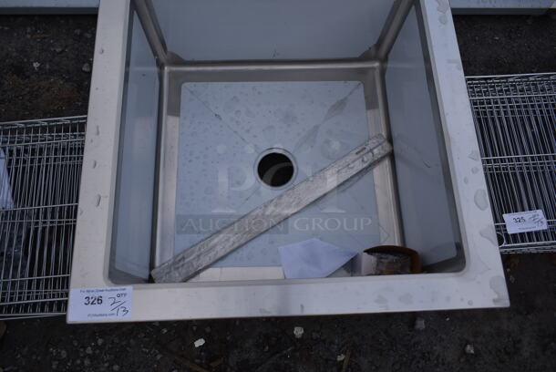 BRAND NEW SCRATCH AND DENT! Regency 600SM242412 16-Gauge Stainless Steel One Compartment Floor Mop Sink - 24" x 24" x 12" Bowl - Image 3 of 4