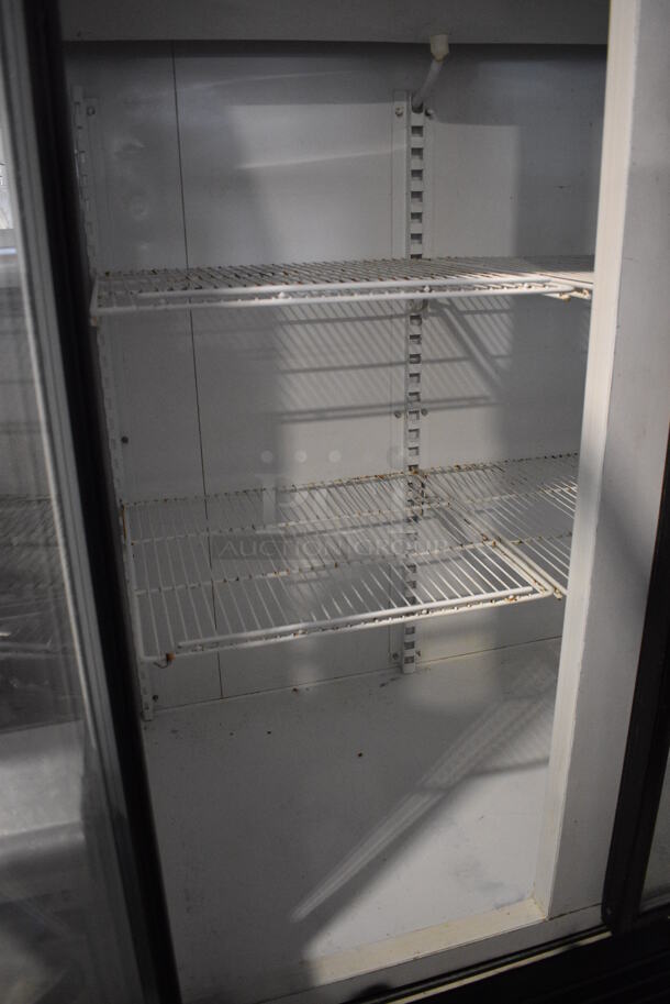 Master-Bilt Model BMG-48 Metal Commercial 2 Door Reach In Cooler Merchandiser w/ Poly Coated Racks. 115 Volts, 1 Phase. 52x34x79. Tested and Working! - Image 4 of 5
