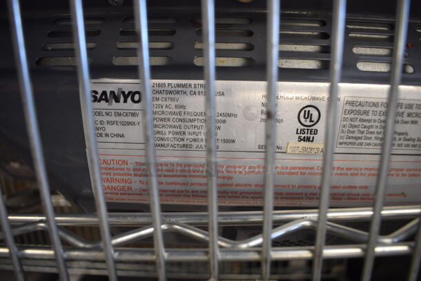 Sanyo EM-C6786V Metal Commercial Countertop Microwave Oven. 120 Volts, 1 Phase. 20.5x16x12.5 - Image 6 of 6